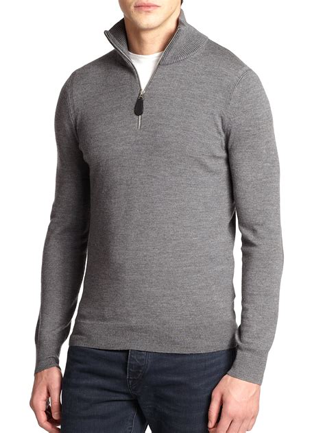 burberry mens sweater price|burberry men's half zip pullover.